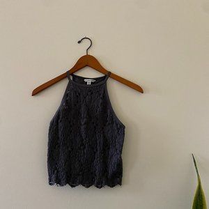 Gray American Eagle Crop Top